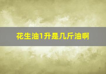 花生油1升是几斤油啊