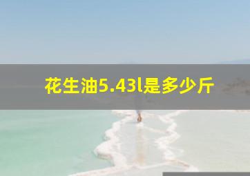 花生油5.43l是多少斤