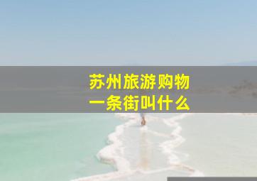 苏州旅游购物一条街叫什么