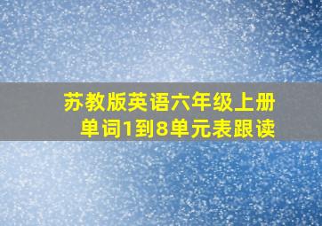 苏教版英语六年级上册单词1到8单元表跟读