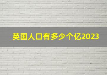 英国人口有多少个亿2023