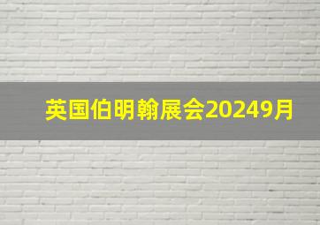 英国伯明翰展会20249月