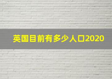 英国目前有多少人口2020