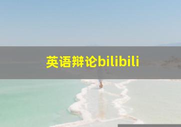 英语辩论bilibili