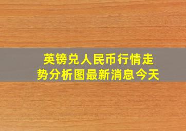 英镑兑人民币行情走势分析图最新消息今天