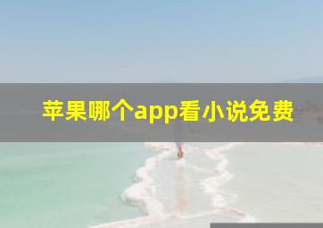 苹果哪个app看小说免费