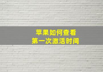 苹果如何查看第一次激活时间