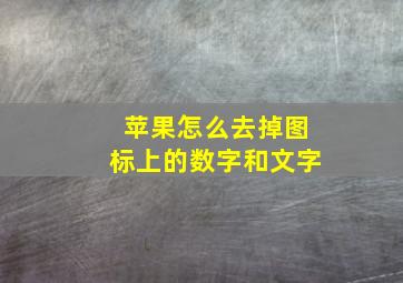 苹果怎么去掉图标上的数字和文字