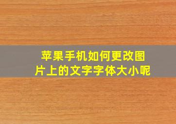 苹果手机如何更改图片上的文字字体大小呢