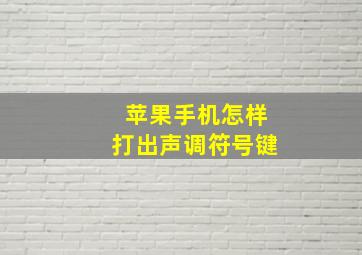 苹果手机怎样打出声调符号键