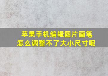 苹果手机编辑图片画笔怎么调整不了大小尺寸呢