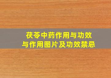 茯苓中药作用与功效与作用图片及功效禁忌