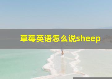 草莓英语怎么说sheep