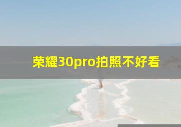 荣耀30pro拍照不好看