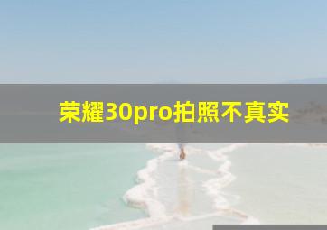 荣耀30pro拍照不真实