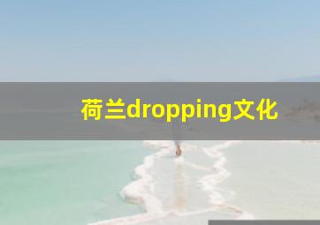 荷兰dropping文化