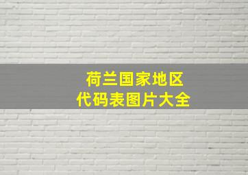 荷兰国家地区代码表图片大全