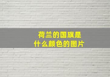 荷兰的国旗是什么颜色的图片