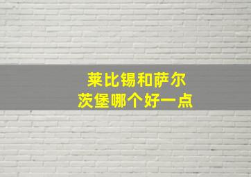 莱比锡和萨尔茨堡哪个好一点