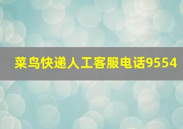 菜鸟快递人工客服电话9554