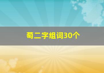 萄二字组词30个