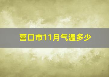 营口市11月气温多少