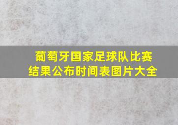 葡萄牙国家足球队比赛结果公布时间表图片大全