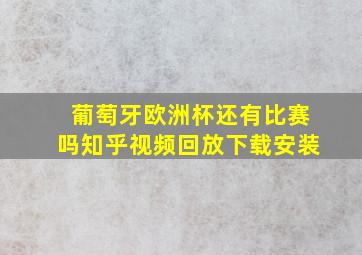 葡萄牙欧洲杯还有比赛吗知乎视频回放下载安装