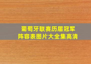 葡萄牙联赛历届冠军阵容表图片大全集高清