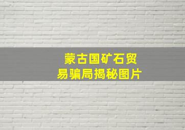 蒙古国矿石贸易骗局揭秘图片