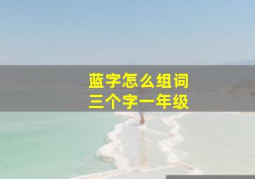 蓝字怎么组词三个字一年级