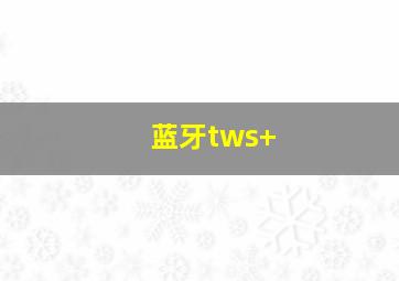 蓝牙tws+