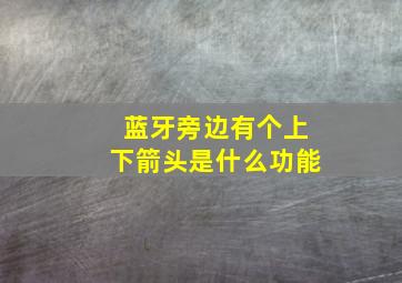 蓝牙旁边有个上下箭头是什么功能