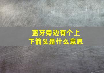 蓝牙旁边有个上下箭头是什么意思