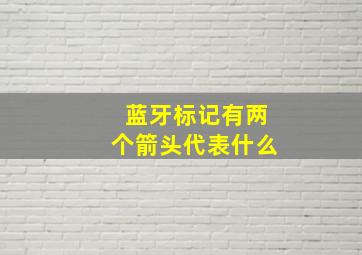 蓝牙标记有两个箭头代表什么