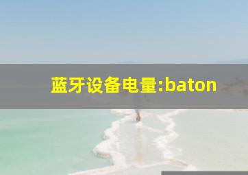 蓝牙设备电量:baton