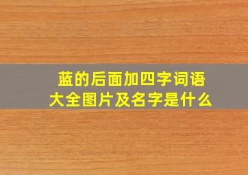 蓝的后面加四字词语大全图片及名字是什么