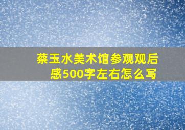 蔡玉水美术馆参观观后感500字左右怎么写