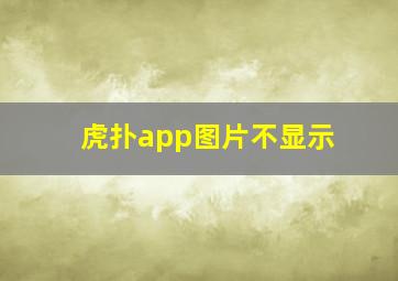 虎扑app图片不显示