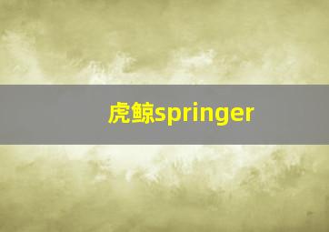 虎鲸springer