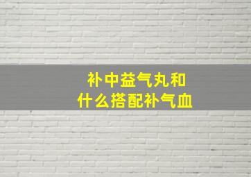 补中益气丸和什么搭配补气血