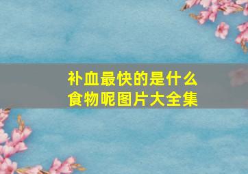 补血最快的是什么食物呢图片大全集