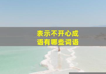 表示不开心成语有哪些词语