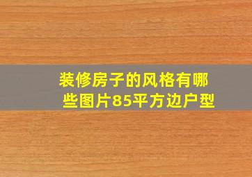 装修房子的风格有哪些图片85平方边户型