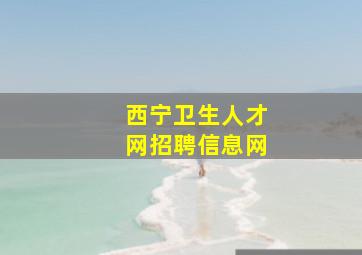 西宁卫生人才网招聘信息网