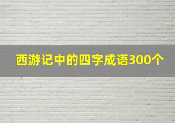 西游记中的四字成语300个