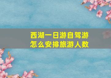 西湖一日游自驾游怎么安排旅游人数