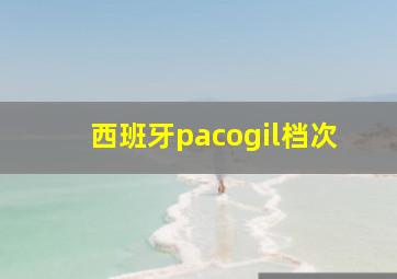 西班牙pacogil档次