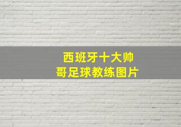 西班牙十大帅哥足球教练图片