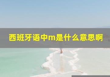 西班牙语中m是什么意思啊